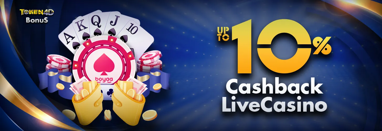 BONUS CASHBACK LIVE GAMES UP TO 10%